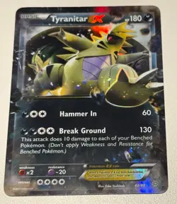 Tyranitar EX - 42/98 - Pokemon Ancient Origins XY Ultra Rare Card NM - Image 1