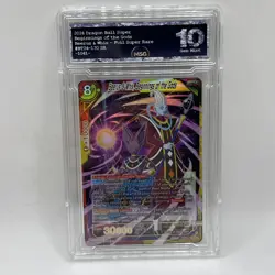 Beerus & Whis Beginnings of the Gods SR Foil Dragon Ball Super Card Graded 10 - Image 1