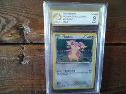 Pokemon Cards promo Holo mcdonalds 12/12 audino gx graded slab card gold art b5 - Image 1