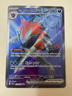Pokemon TCG N's Zoroark EX Holo Ultra Rare Card 175/159 Sv09: Journey Together - Image 2