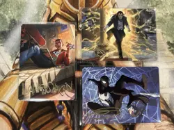 MTG Spider-Man Gold Signed Stamped Art Card Miles Morales Symbiote Morlun - NM - Image 2