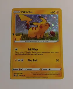 Pokemon TCG Pikachu SWSH039 General Mills Black Star Promo 2020 Holo Rare Card - Image 1
