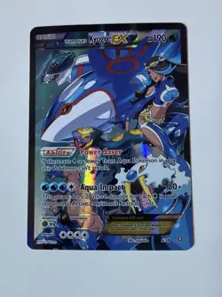 Pokemon TCG Team Aqua's Kyogre-EX Double Crisis Holo Card 6/34 - Image 1