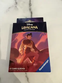 Disney Lorcana TCG Shimmering Skies Aladdin Card Sleeves 65 Sleeves - Image 1