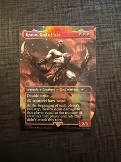 Kratos, God of War (Rainbow Foil) Secret Lair Drop Foil MTG NM - Image 1