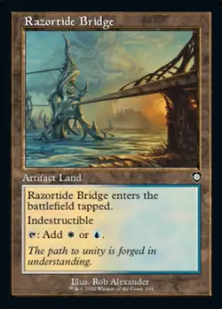 Razortide Bridge (Retro) [The Brothers' War Commander] Magic MTG - Image 1