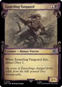 Easterling Vanguard 534 LTR Warrior Human MTG Javier Charro WOTC 2023 Amass Orcs - Image 1