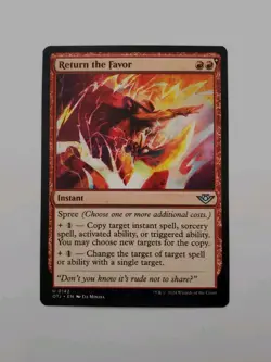 MTG Return the Favor - Outlaws of Thunder Junction (OTJ) 142 Uncommon - Image 1