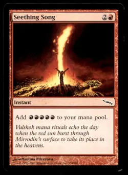 MTG Seething Song LP Light Play Mirrodin [4580] - Image 1