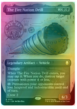 The Fire Nation Drill - Foil - Borderless Avatar MTG - Image 1