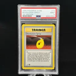 Devolution Spray #72 1st Edition Base Set 1999 Pokemon Game PSA 9 ?? - Image 1