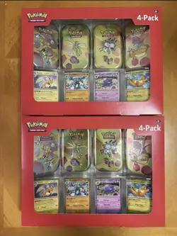LOT OF 2 - Pokemon 151 Mini Tin 4 Pack - Sam’s Club Exclusive - New/Factory Seal - Image 1