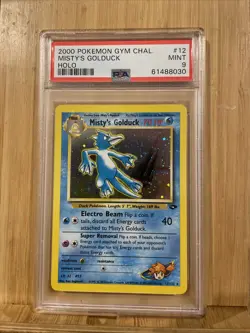 2000 Pokemon Misty's Golduck 12/132 Gym Challenge Holo PSA 9 MINT - Image 1