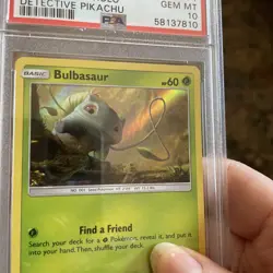 PSA 10 Gem Mint Bulbasaur Holo Detective Pikachu #1 Sun & Moon Pokemon TCG Eng. - Image 2