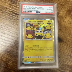 Pokemon Pretend Grunt Pikachu 014/SM-P PSA 10 Japanese Skull Special Box Promo - Image 1