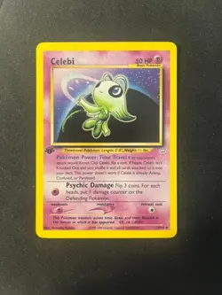Celebi 1st Edition Neo Revelation Holo Rare NM Pokemon TCG 03/64 - Image 1