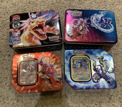 Empty POKEMON S&V CHARIZARD Miraidon Koraidon COLLECTORS TIN LUNCH BOX - Image 1