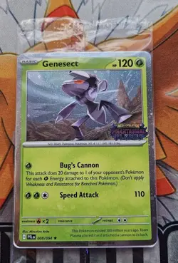 Pokemon - Genesect 008/094 Phantasmal Flames Stamped Best Buy Promo Sealed - Image 1