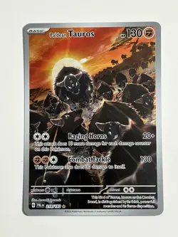 Paldean Tauros - 218/193 Paldea Evolved Pokemon Card Full Art Illustration Rare - Image 1