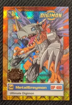 Digimon Trading Card Series 1 Chase Prism Holo Excl. U6 of 8 Metalgreymon LP/NM - Image 1