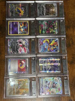 All Beckett Alt Art SAR/ Full Art English & Jpn 10x Pokemon Graded Card Lot #7 - Image 1