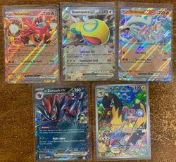 5 Card Lot Pokemon Journey Together Volcanion Zoroark and more ex's - Image 1