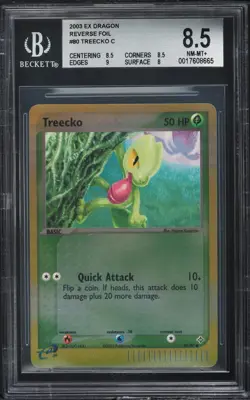 BGS 8.5 NM-MINT Treecko 2003 EX Dragon 80/97 Reverse Holo Pokemon Card psa - Image 1