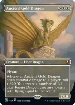 MTG English Ancient Gold Dragon (Borderless) NM Normal - Image 1