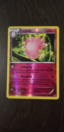 Clefable 71/111 XY Furious Fists REVERSE HOLO NM NEAR MINT Pokemon Card TCG 2014 - Image 1