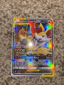 Pokemon TCG Charizard & Braixen GX Tag Team Card FAKE/REPLICA/DISPLAY ONLY READ! - Image 1