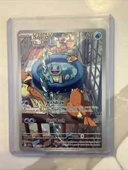 Pokemon TCG Squirtle Stellar Crown Illustration Rare Card 148/142 Mint-NM - Image 1