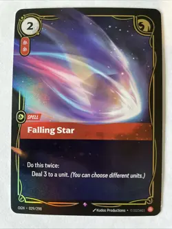 Riftbound Falling Star Card Origins OGN 029/298 League Of Legends English - Image 1