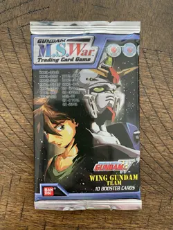 Gundam M.S. War Trading Card Game Wing Gundam Team 10 Card Booster Pack Sealed - Image 1