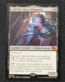MTG Foundations Jumpstart Aphelia, Viper Whisperer ANIME ART NM/M Pack Fresh - Image 1