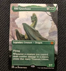 MTG Adventures in the Forgotten Realms OId Gnawbone BORDERLESS MYTHIC NM/M - Image 1