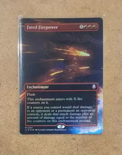 MtG TCG: Avatar TLA, Fated Firepower (Borderless) FOIL #0297 Mythic - Image 1