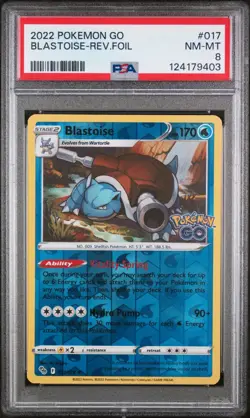 Blastoise 017/078 Pokemon GO Reverse Holo for sale online - Image 1