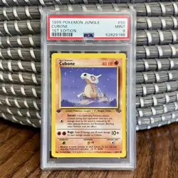 Pokemon 1999 Cubone Jungle 50/64 1st Edition Mint PSA 9 - Image 1