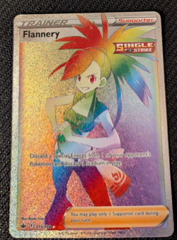 Pokemon TCG Chilling Reign Secret Rare Flannery 215/198 Full Art Rainbow Holo - Image 1
