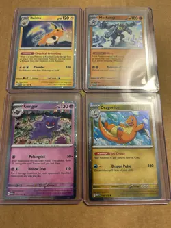 Pokemon TCG Sam's Club 151 4 Mini Tin Promos NM Sleeved And Top Loaded Cosmos - Image 1