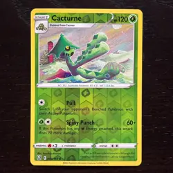 Cacturne 005/163 Pokemon Battle Styles Sword & Shield Reverse Holo Uncommon NM - Image 1