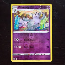 Grumpig 056/163 Pokemon Battle Styles Sword & Shield Reverse Holo Uncommon NM - Image 1