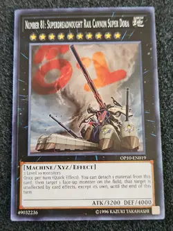 Yugioh! Number 81: Superdreadnought Rail Cannon Super Dora NM OP10-EN019 Common - Image 1