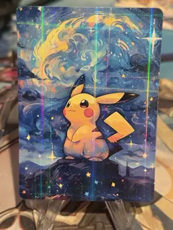 Pokemon Pikachu Holo rare Waifu Doujin ACG DIY Full Art Card New - Image 2