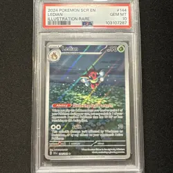 Pokemon TCG Ledian Stellar Crown Illustration Rare Card 144/142 PSA 10 - Image 1