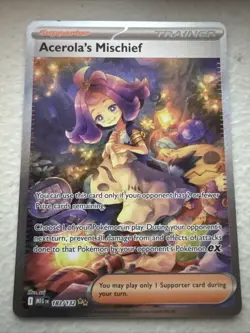 Acerola's Mischief 183/132 Special Illustration Rare Pokemon Card TCG NM - Image 1