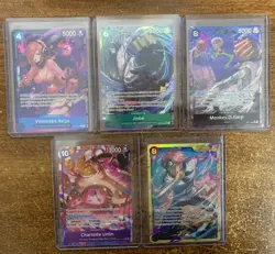 5 Card Lot Bundle One Piece A Fist of Devine Speed OP11 Alternate Art and more - Image 1