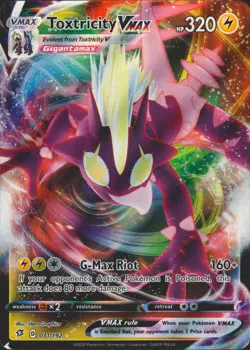 Toxtricity VMAX 071/192 Ultra Rare SWSH02: Rebel Clash Pokemon Card LP - Image 1
