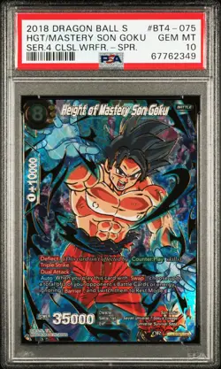 Dragon Ball Super Card Game Mastery Goku Height #BT4-075 Special Rare PSA 10 - Image 1