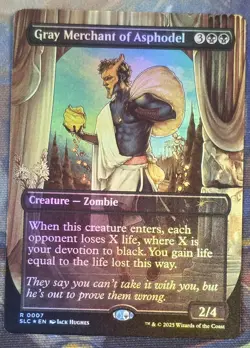 1x FOIL Gray Merchant Of Asphodel MTG Encyclopedia Of Magic Secret Lair NM - Image 1